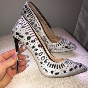 Silver High Heels